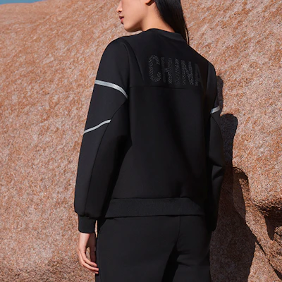 (W) 安踏 Highlight 系列黑色套頭圓領運動衫 162210728-1 Details for (W) 安踏 Highlight 系列黑色套頭圓領運動衫 162210728-1