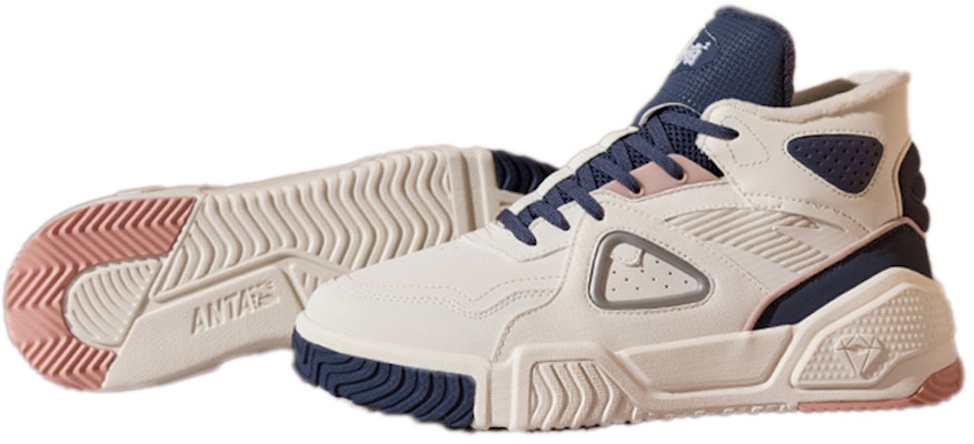 (Women) Anta Life High-Top Casual Sneakers 'White Blue Velour' 122148902-6 Shop (Women) Anta Life High-Top Casual Sneakers 'White Blue Velour' 122148902-6