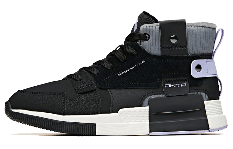 (Women) Anta Life High-Top Sneakers 'Black Grey White' 12948955-1