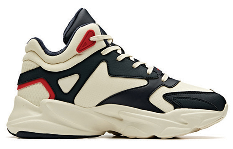 (W) Anta Life Series 'Fashion Thick-Soled Dad Shoe - White Black Red Plus Velvet' 圖 2