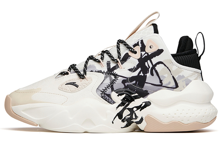 (Women) Anta Life Series 'Fleece-Lined Durable Dad Shoe - Black and White' 122148080-7