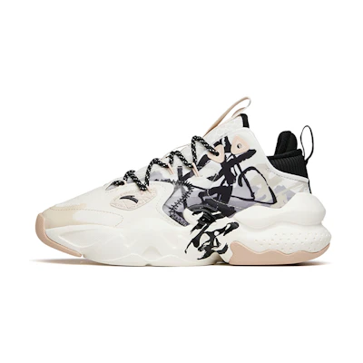 (W) Anta Life Series 'Fleece-Lined Durable Dad Shoe - Black and White'