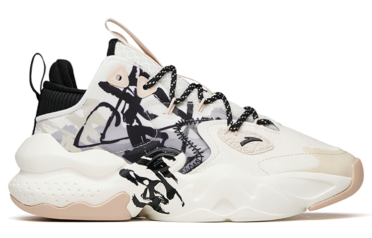 Order (W) Anta Life Series "Zapatilla Durable Forrada de Polar - Negro y Blanco" 122148080-7