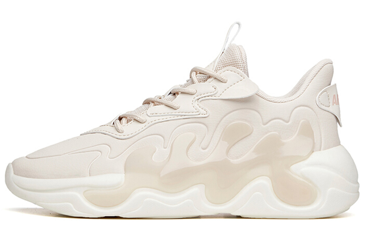 (W) Anta Life Series 'Tide Worship 2.0 Mud Sand Grey Leather Low-Top'