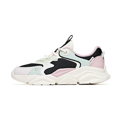(W) Anta Life Series Casual Running Shoe 'Black Green Purple'