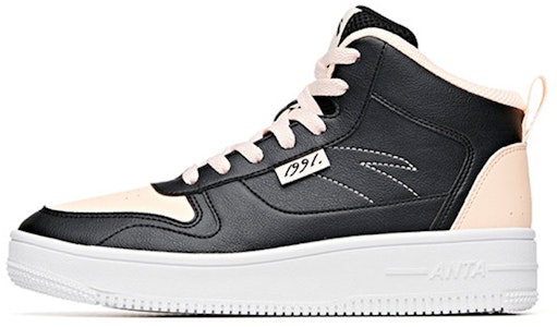 安踏 生活系列 防滑耐磨 高筒 板鞋 女款 黑粉 Buy 安踏 生活系列 防滑耐磨 高筒 板鞋 女款 黑粉