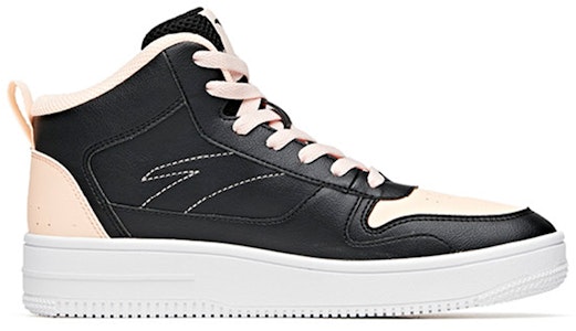 安踏 生活系列 防滑耐磨 高筒 板鞋 女款 黑粉 Order 安踏 生活系列 防滑耐磨 高筒 板鞋 女款 黑粉