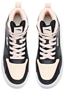 安踏 生活系列 防滑耐磨 高筒 板鞋 女款 黑粉 Shop 安踏 生活系列 防滑耐磨 高筒 板鞋 女款 黑粉