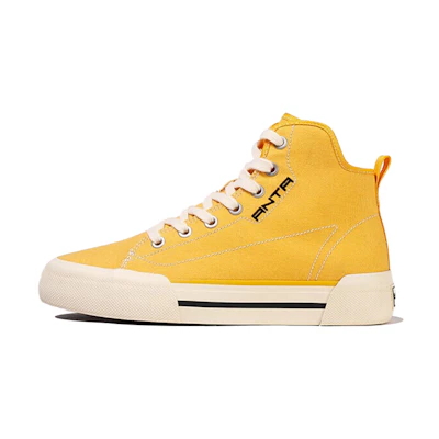 (W) Anta High Top Canvas Shoes 'Yellow Beige'