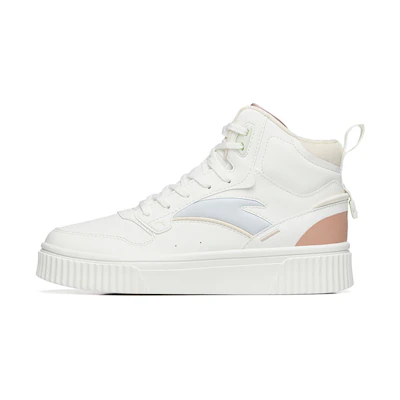 (W) Anta Life Series High-Top Platform Sneaker 'White Grey'