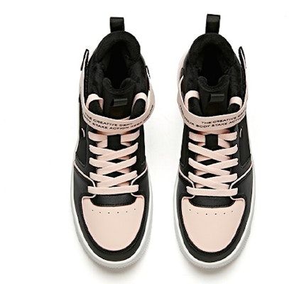 (Women) Anta Life Series High-Top Plus Velvet Sneakers 'Black Pink' 92946911-6 Lookbook (Women) Anta Life Series High-Top Plus Velvet Sneakers 'Black Pink' 92946911-6