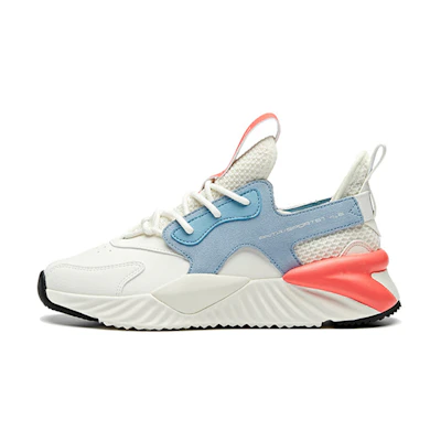 (W) Anta Life Series Low-Top Dad Shoes 'White Grey Red'
