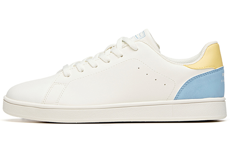 (W) Anta Life Series Low-Top Leather Sneakers 'White Blue Yellow'