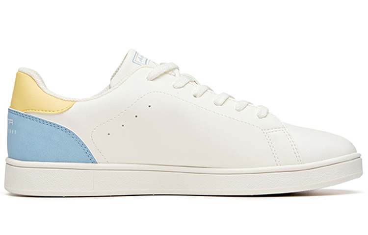 (W) Anta Life Series Low-Top Leather Sneakers 'White Blue Yellow' 圖 2