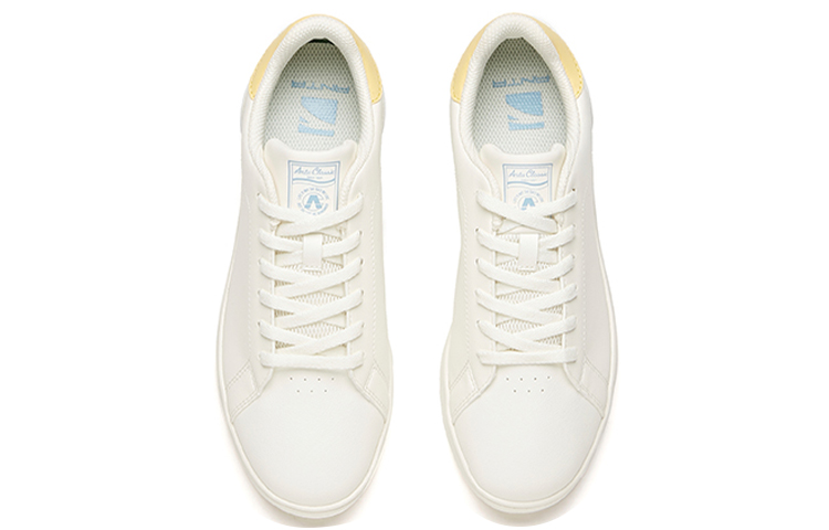 (W) Anta Life Series Low-Top Leather Sneakers 'White Blue Yellow' 圖 4