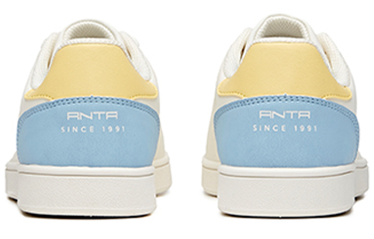(W) Anta Life Series Low-Top Leather Sneakers 'White Blue Yellow' 圖 5