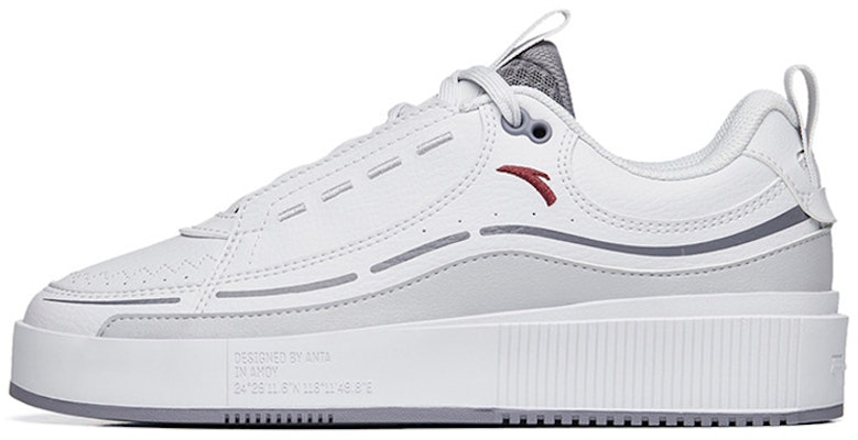 安踏 生活系列 厚底 低筒 板鞋 女款 灰色 Buy 安踏 生活系列 厚底 低筒 板鞋 女款 灰色