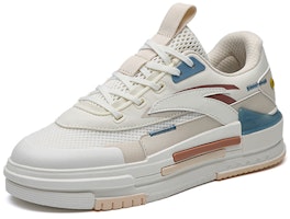 安踏 生活系列 輕便透氣 低幫 板鞋 女款 白灰粉 Lookbook 安踏 生活系列 輕便透氣 低幫 板鞋 女款 白灰粉