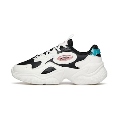 (W) Anta Life Series Running Shoes 'Durable Non-Slip Black and White'