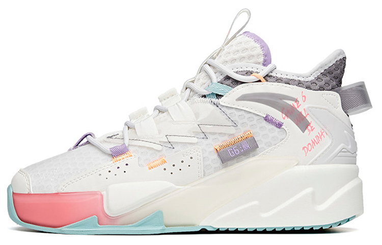 (Women) Anta G6 'White Grey Pink' 122128089-2