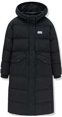 (Women) ANTA Lifestyle Black Thickened Down Jacket with Letter Print and Zipper Hood. 162318902-1 Order (Women) ANTA Lifestyle Black Thickened Down Jacket with Letter Print and Zipper Hood. 162318902-1