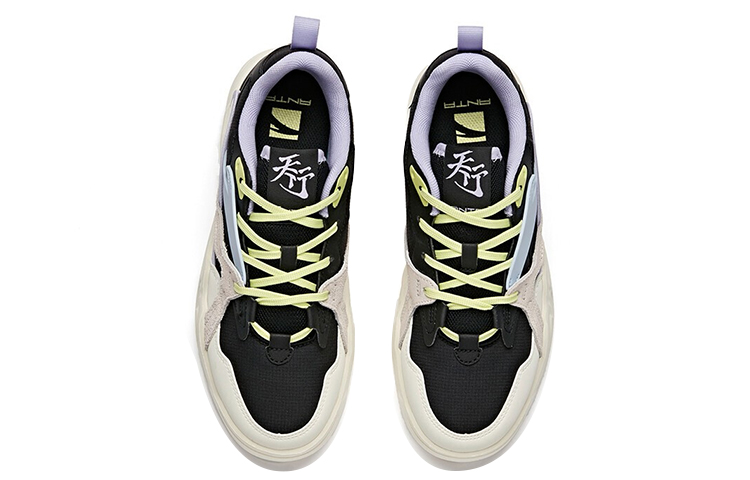 Lookbook (Women) Anta Lifestyle Low-Top 'Black White Blue' 122038046-2