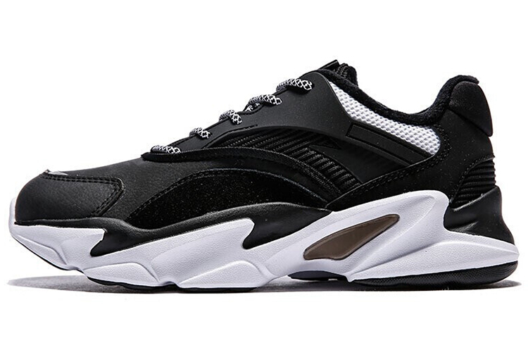 (Women) Anta Lifestyle Retro Plus Velvet Sneaker 'Black White Grey' 12848883-8