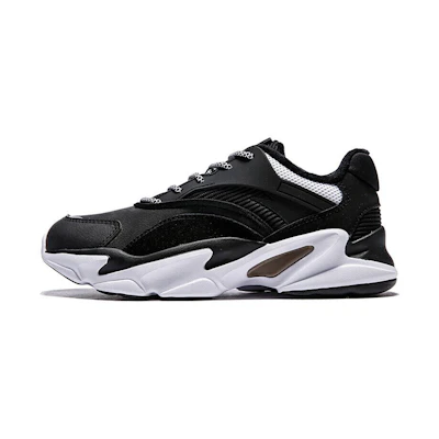 (W) Anta Lifestyle Retro Plus Velvet Sneaker 'Black White Grey'