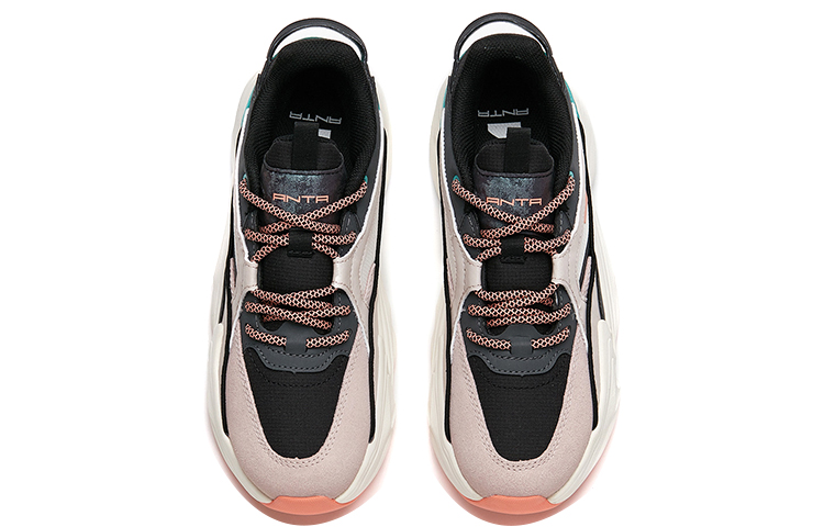 Lookbook (Women) Anta Lifestyle Series 'Comfortable All-Match Dad Shoes' Black Grey White 122118883-4