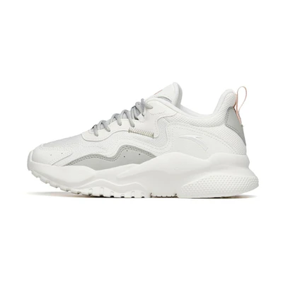 (W) Anta Lifestyle Series Breathable Mesh Low-Top 'White Grey'