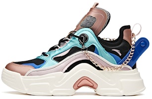 (Women) Anta Lifestyle Series Low-Top Casual Sneakers 'Black Gold Green' 122038886-1 (Women) Anta Lifestyle Series Low-Top Casual Sneakers 'Black Gold Green' 122038886-1