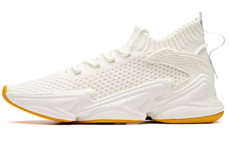 (W) Anta Lifestyle Simple 'Thick Bottom Trendy Dad Shoes White Yellow'