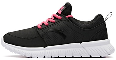 (Women) Anta Low-Top Casual Leather Running Shoes 'Black Red White' 92845581-4 (Women) Anta Low-Top Casual Leather Running Shoes 'Black Red White' 92845581-4