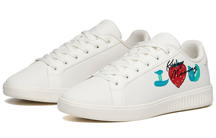 (W) Anta Low-Top Casual Skate Shoes 'White Red' 圖 2