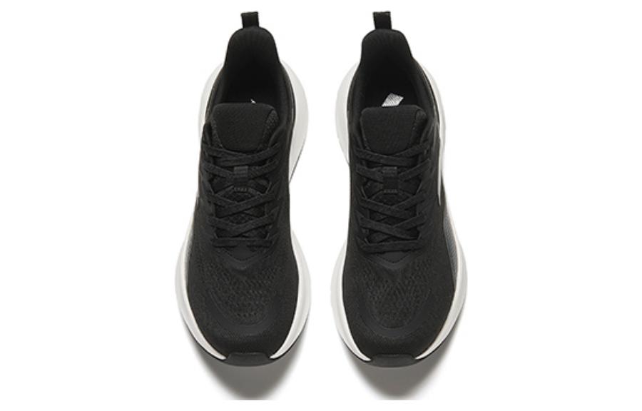 Lookbook Anta安踏 圓頭繫帶 減震耐磨 低筒 跑步鞋 女款 黑灰