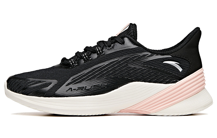 (W) Anta Low-top Running Shoes 'Black White Pink'