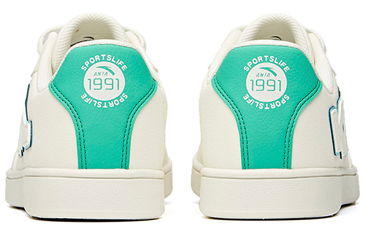 Shop (Women) Anta Low-Top Skate Shoes 'White Green' 922118008-4