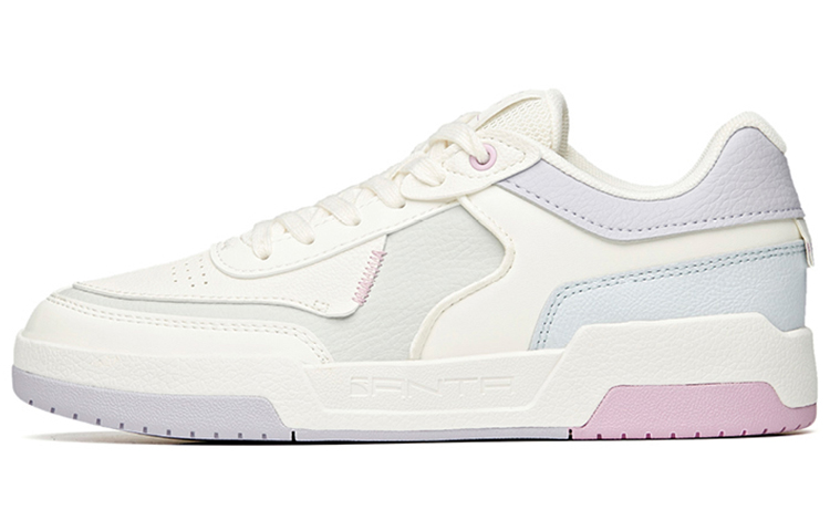(Women) Anta Low-Top Skate Shoes 'White Grey Purple' 922138005-1