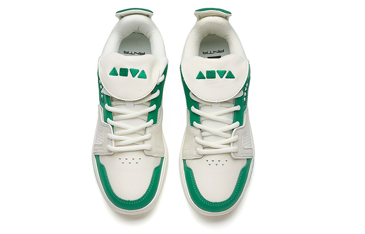 Lookbook Anta安踏 防滑耐磨 低筒 板鞋 女款 白綠