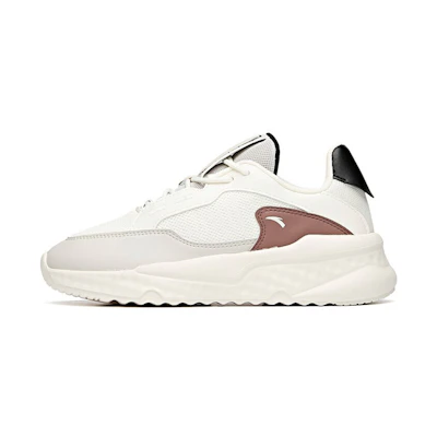 (W) Anta Low-Top 'White Grey Black' 'Bujie Life Series'