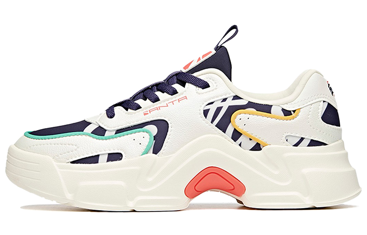 (W) Anta Low-Top Dad Shoes 'White Black Yellow'