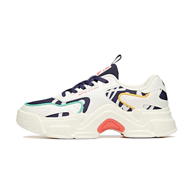 (W) Anta Low-Top Dad Shoes 'White Black Yellow'