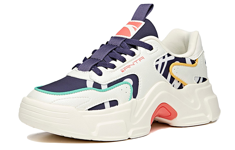 (W) Anta Low-Top Dad Shoes 'White Black Yellow' 圖 2