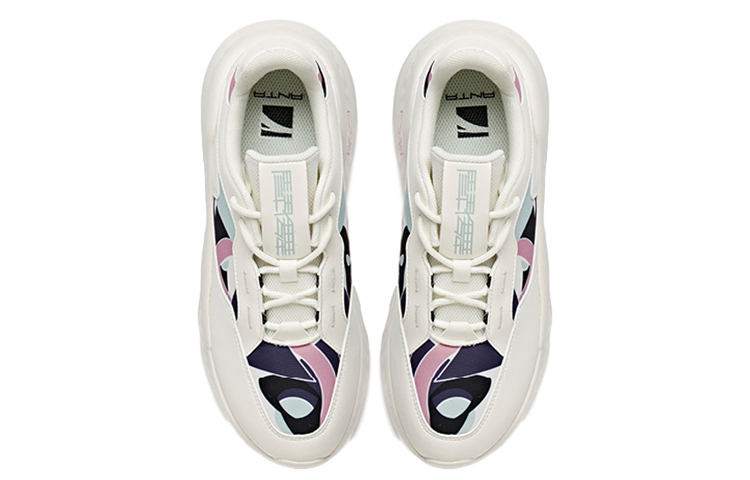 Shop (W) 安踏低帮皮革鞋款 '白绿紫' 122038842-4