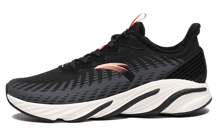 (Women) Anta Leather Running Shoes 'Black Orange White' 122045522-7