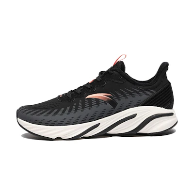 (W) Anta Leather Running Shoes 'Black Orange White'