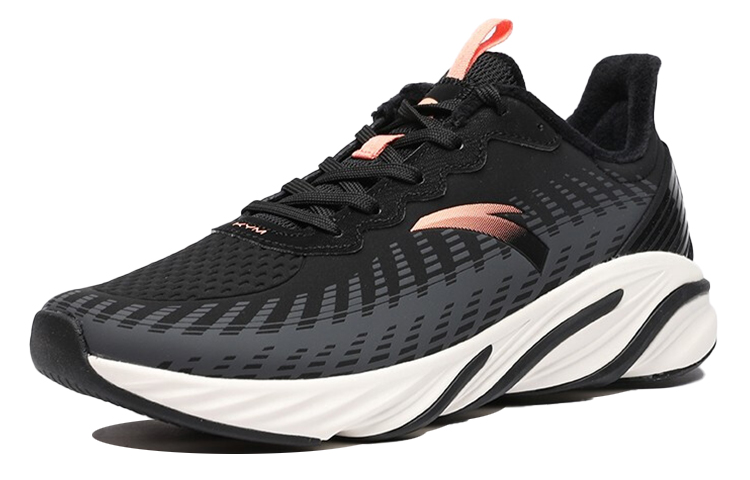 Order (W) 安踏黑橙白色皮革跑鞋 122045522-7