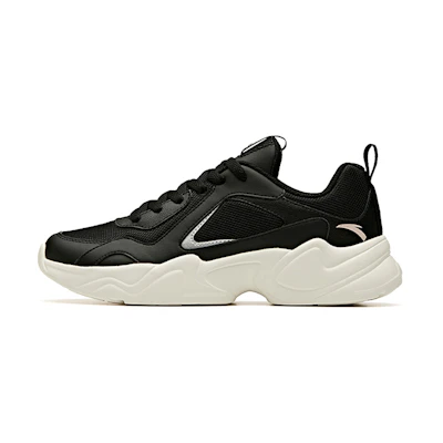 (W) Anta Low-Top Running Shoes 'Black White'