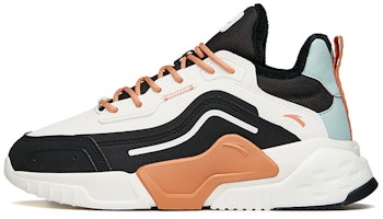 (Women) Anta Leather Fleeced Running Shoes 'White Orange Black' 122148980-2 (Women) Anta Leather Fleeced Running Shoes 'White Orange Black' 122148980-2