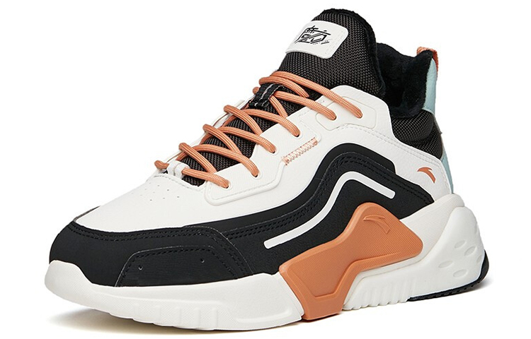 (W) Anta Leather Fleeced Running Shoes 'White Orange Black' 圖 2